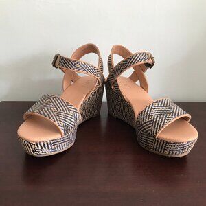 Loft | Geometric Print Wedge Sandals